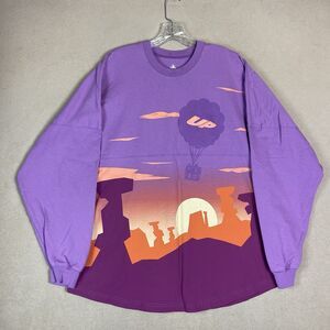 Disney Spirit Jersey Mens XL Purple Pixar UP Paradise Falls Oversized Sweatshirt